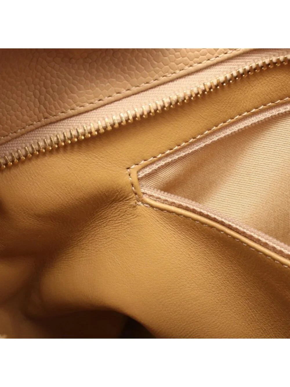 Chanel Tote Reissue Beige Caviar Leather
